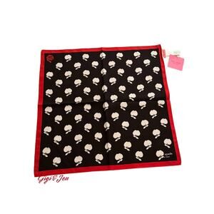 Kate Spade tossed apple square scarf silk New